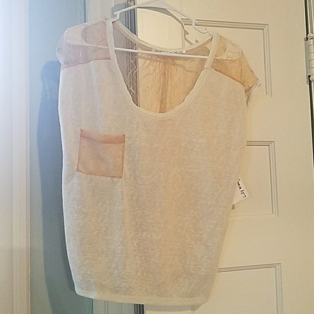 Anthropologie lace back top